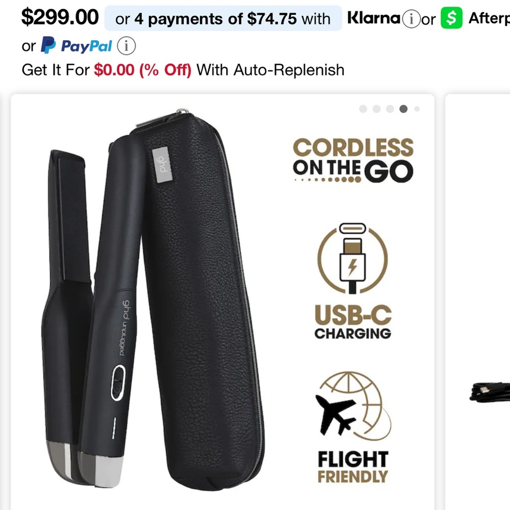 ghd Black Cordless Hair Straightener
